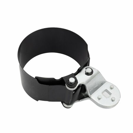 STEELMAN 4-1/8'' - 4-21/32'' Heavy Duty Oil Filter Strap Wrench with 1/2'' Square Drive, Black 61248